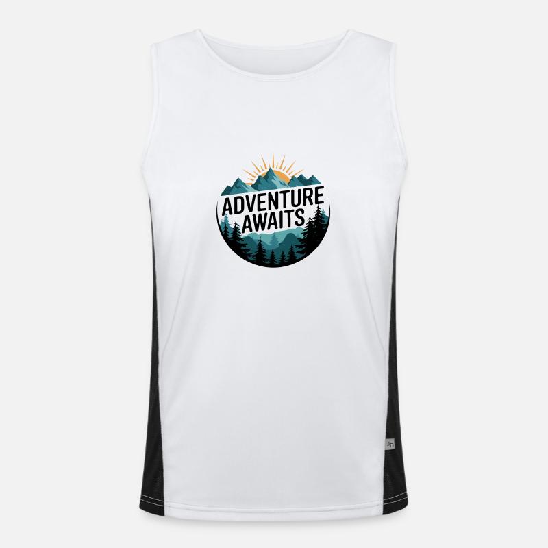 Adventure Awaits – Mountain Panorama Men's Functional Contrast Tank Top 