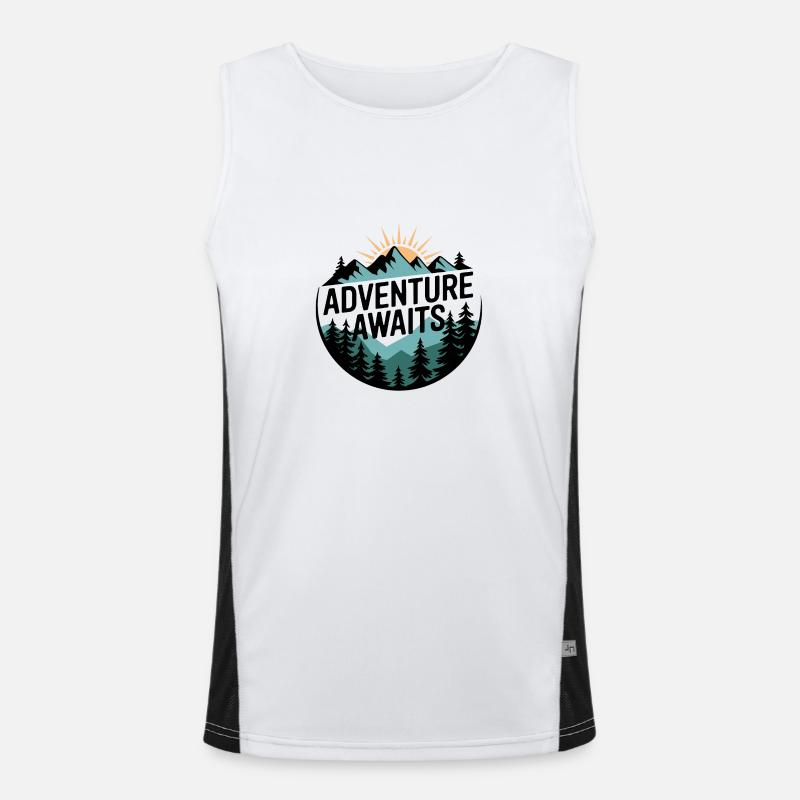 Adventure Awaits – Mountain Panorama Men's Functional Contrast Tank Top 