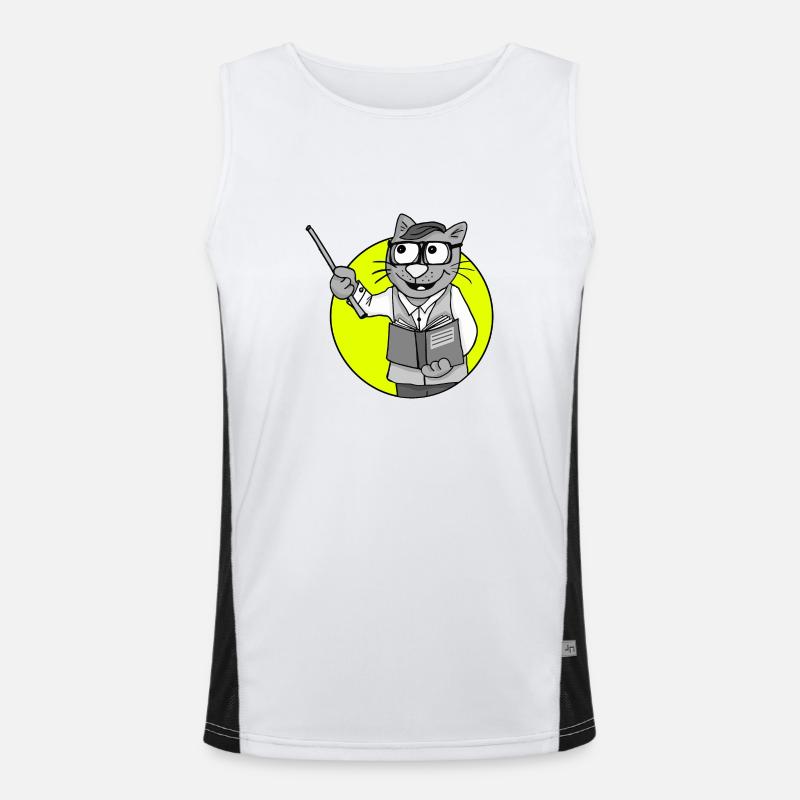 Beruf Lehrer Retro Funktionelles Kontrast-Tank Top für Männer 