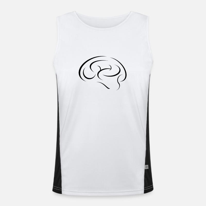 Brain abstract Men's Functional Contrast Tank Top 
