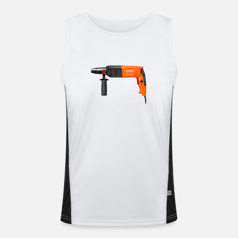 drilling machine Men's Functional Contrast Tank Top 