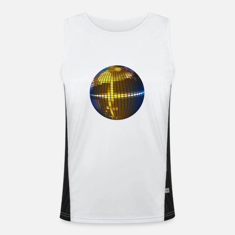 Disco Kugel Funktionelles Kontrast-Tank Top für Männer 