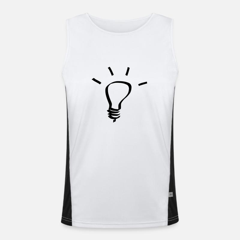 Light bulb idea gift - Men's Functional Contrast Tank Top  - white/black