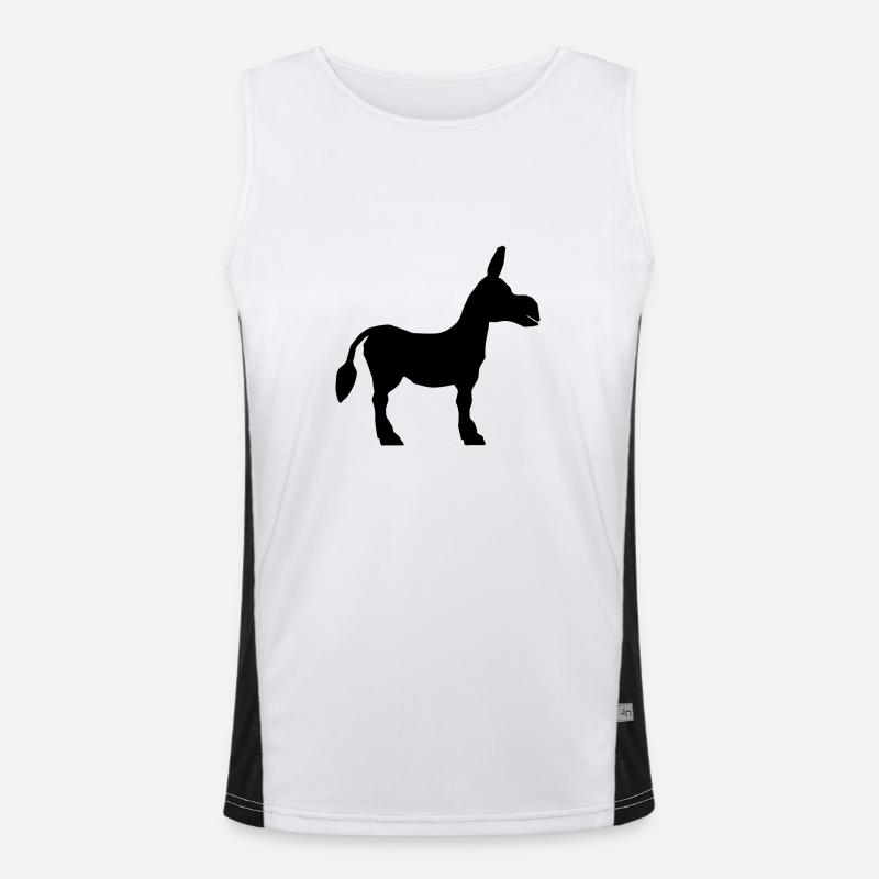 Esel Funktionelles Kontrast-Tank Top für Männer 