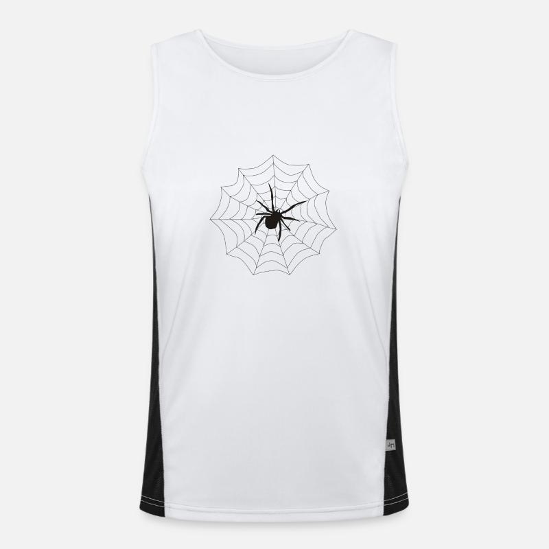 Spinne Netz Funktionelles Kontrast-Tank Top für Männer 