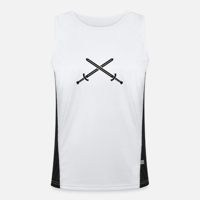Schwerter Funktionelles Kontrast-Tank Top für Männer 