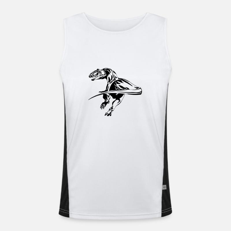 Dinosaur Men's Functional Contrast Tank Top 