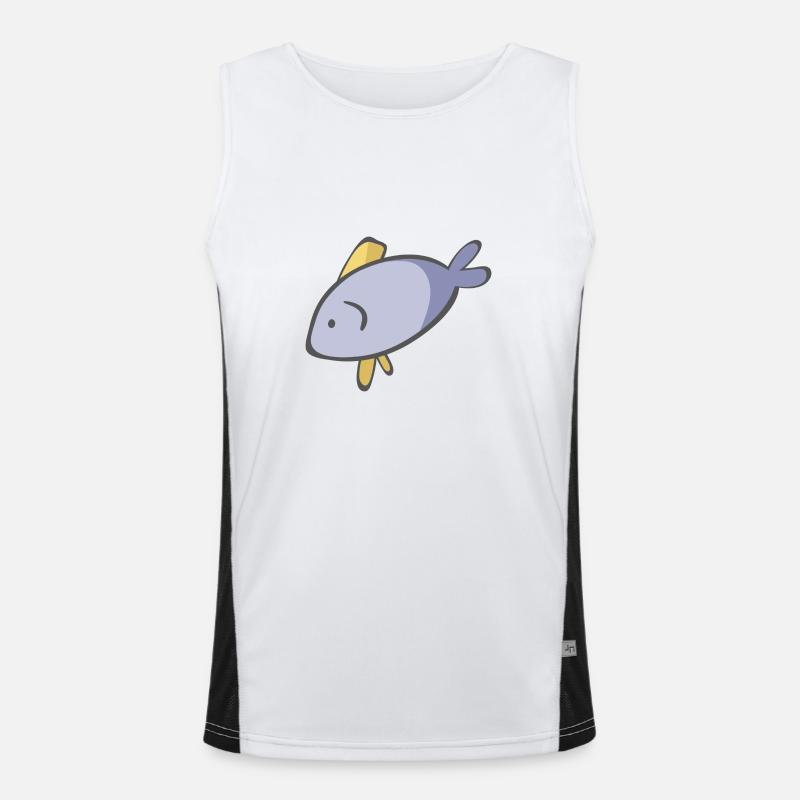 Fisch Funktionelles Kontrast-Tank Top für Männer 