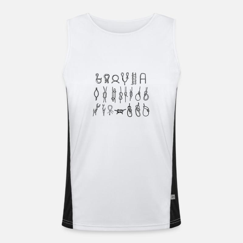 node - Men's Functional Contrast Tank Top  - white/black
