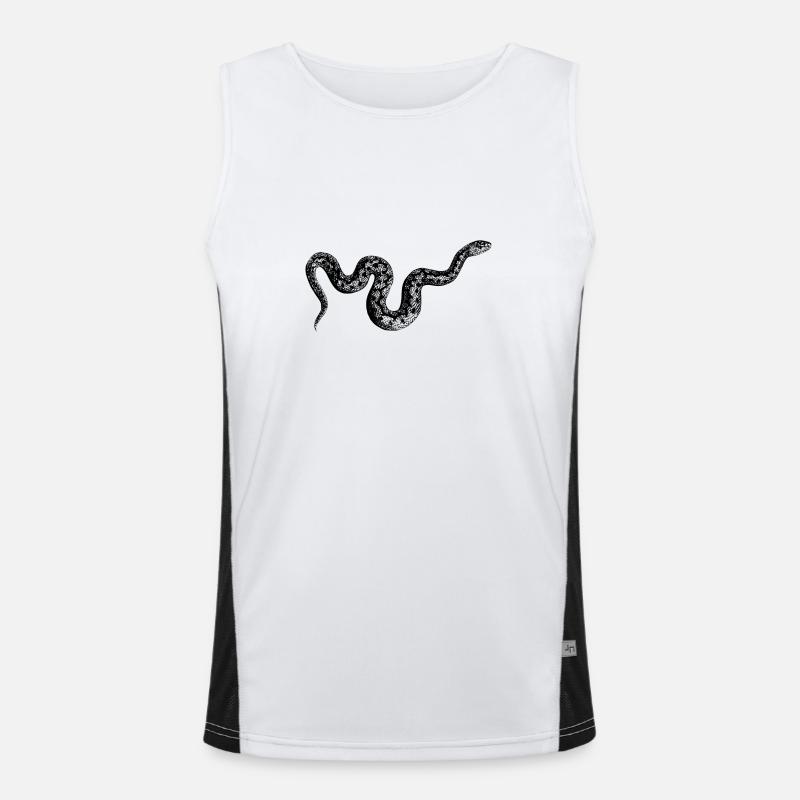 Anaconda Schlange Funktionelles Kontrast-Tank Top für Männer 