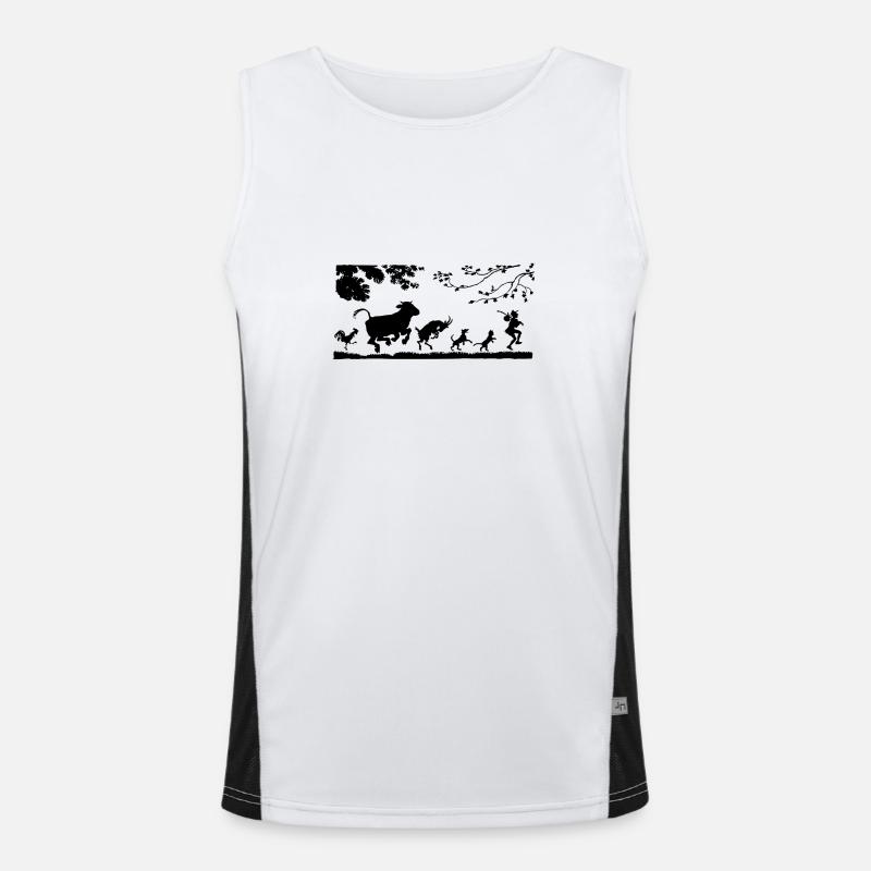 Tiere Funktionelles Kontrast-Tank Top für Männer 