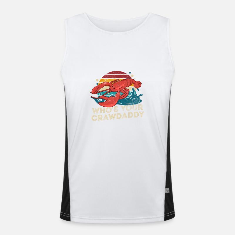 Who's Your Crawdaddy Funny Crawfish Boil Seafood Funktionelles Kontrast-Tank Top für Männer 