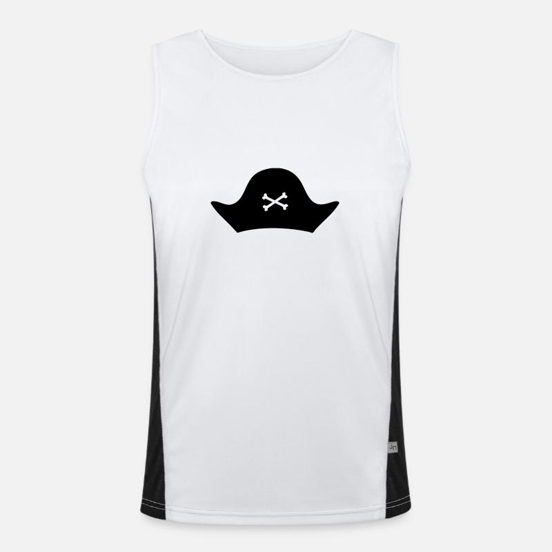 Pirat Hut Funktionelles Kontrast-Tank Top für Männer 