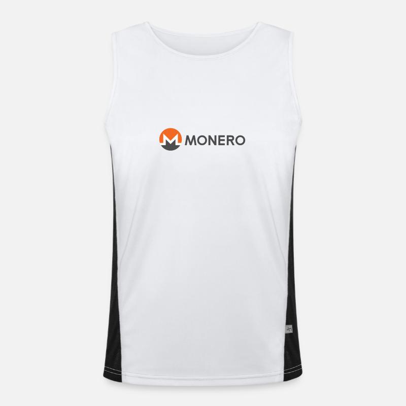 Monero - Criptovaluta privata Canotta sportiva da uomo in contrasto cromatico 