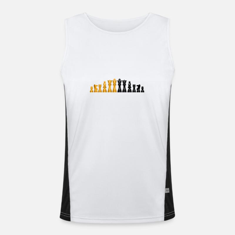 Schach Funktionelles Kontrast-Tank Top für Männer 