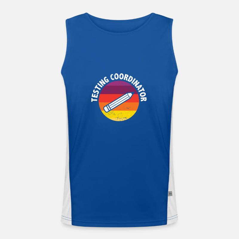 Retro Testing Coodinator Test Day Student Teacher Funktionelles Kontrast-Tank Top für Männer 
