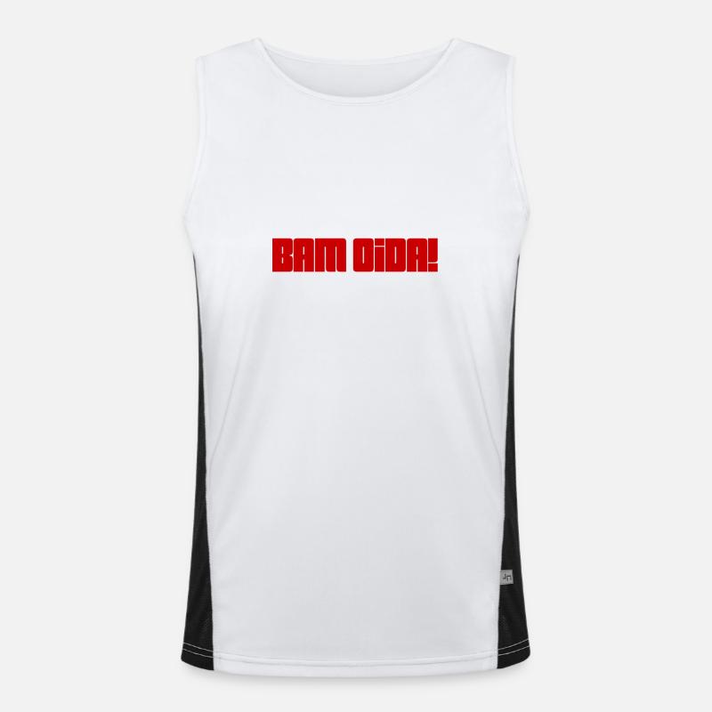 BAM OIDA + Austrian dialect, saying, Vienna Men's Functional Contrast Tank Top 