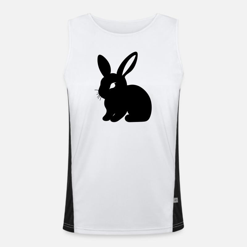 rabbit - Men's Functional Contrast Tank Top  - white/black