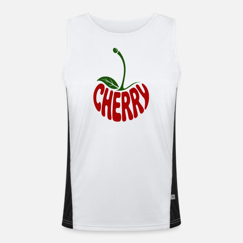 Cerise - Logo de fruit cool Débardeur respirant contrasté Homme 