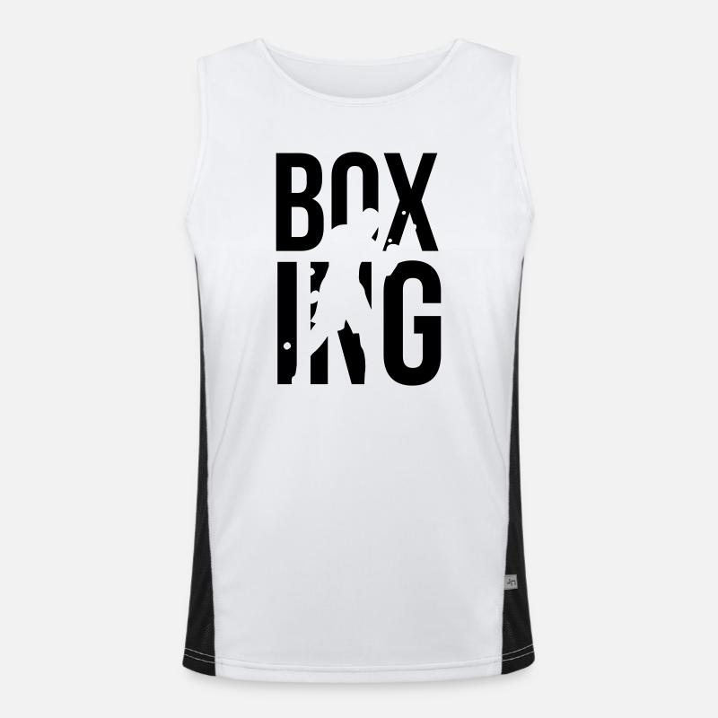 boxing - Men's Functional Contrast Tank Top  - white/black