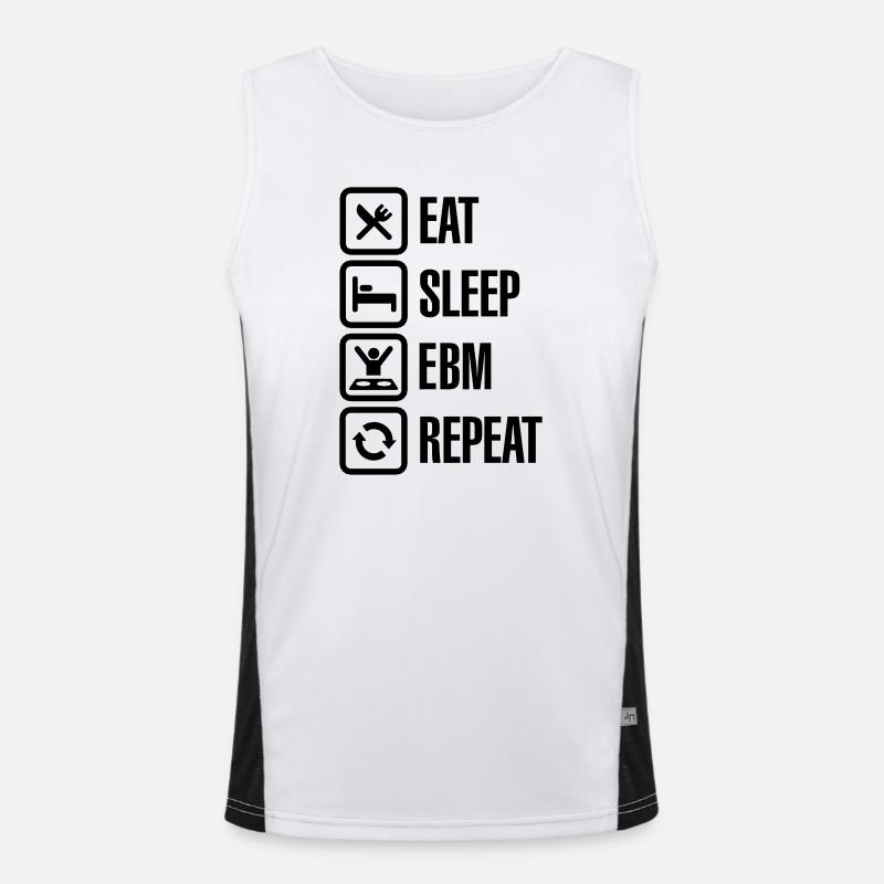 Eat Sleep EBM Repeat Débardeur respirant contrasté Homme 
