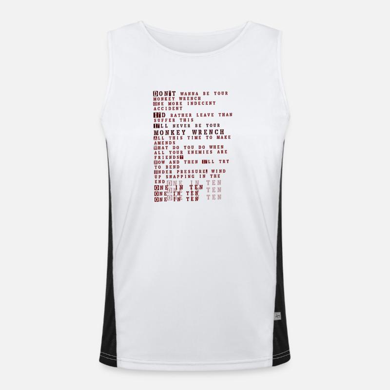 Foo fighters lyrics - monkey wrench Men's Functional Contrast Tank Top 