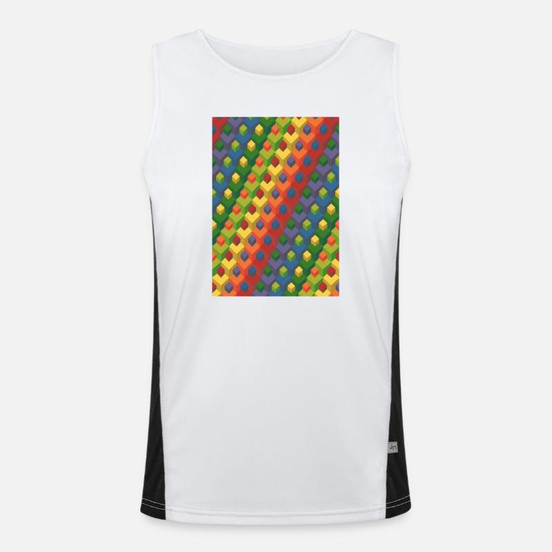 Large gradient Men's Functional Contrast Tank Top 