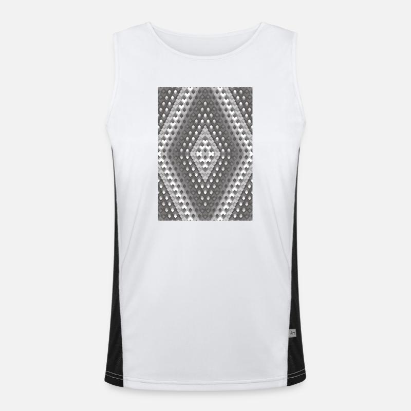 Gray gradient Men's Functional Contrast Tank Top 