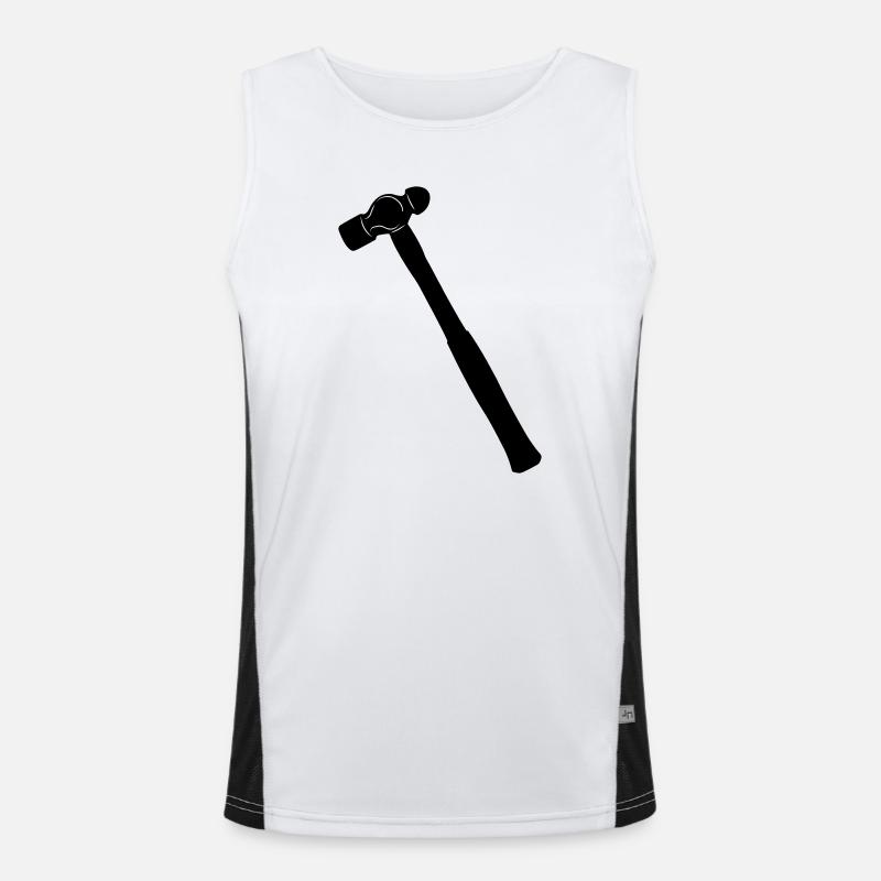 Kugelhammer oder Dellhammer Schattenbild Funktionelles Kontrast-Tank Top für Männer 