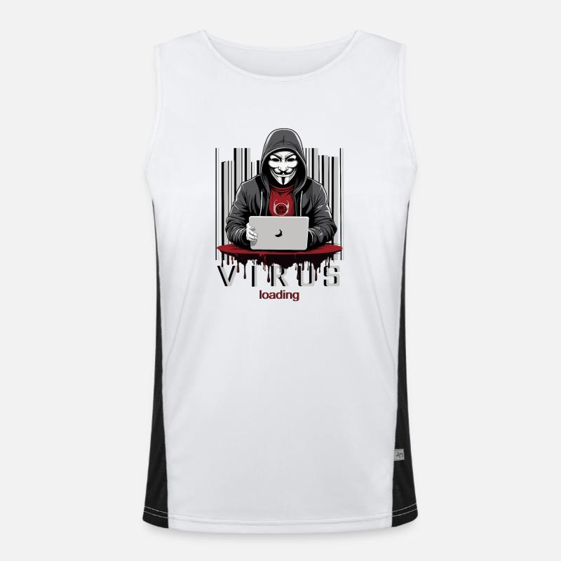 Anonymous Hacker Funktionelles Kontrast-Tank Top für Männer 