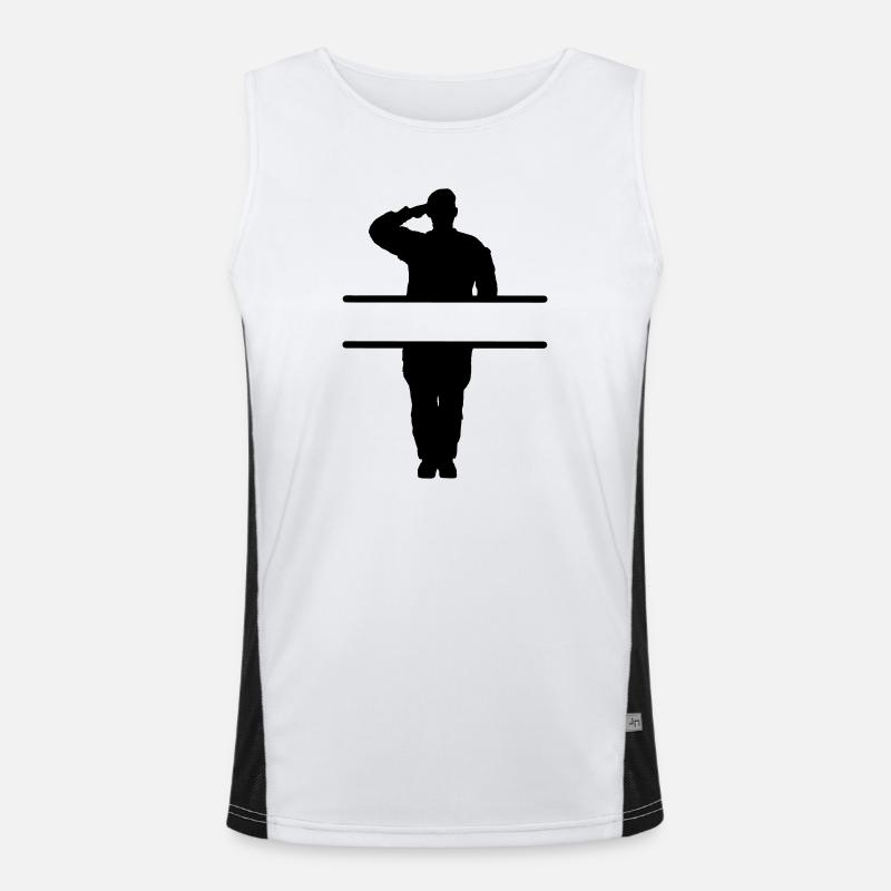 Bannière de salutation de respect Débardeur respirant contrasté Homme 