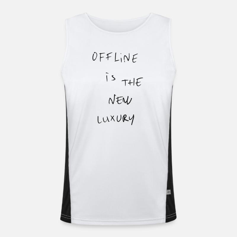 Offline - Men's Functional Contrast Tank Top - white/black