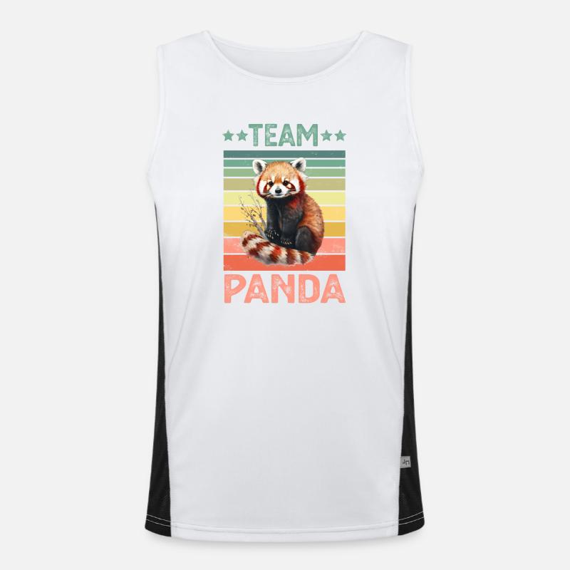 Red panda Men's Functional Contrast Tank Top 