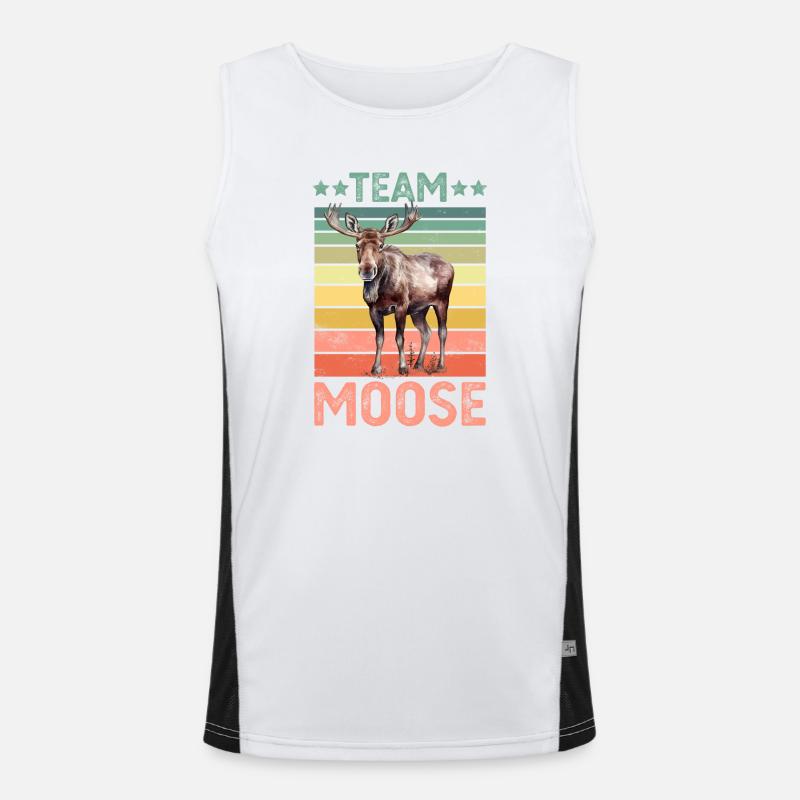 Elch Funktionelles Kontrast-Tank Top für Männer 