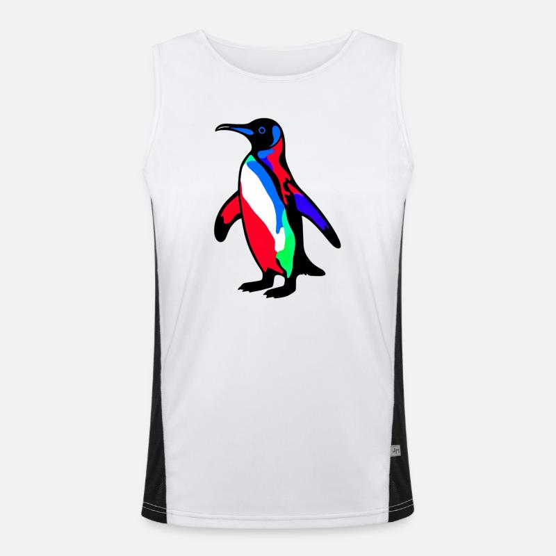 Pinguin Funktionelles Kontrast-Tank Top für Männer 