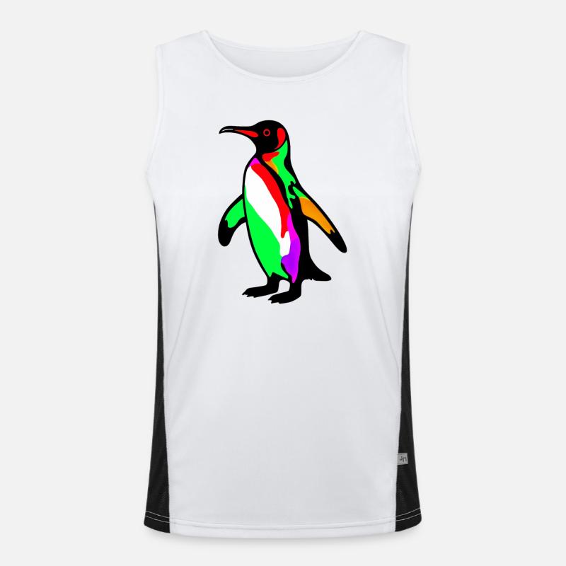 Pinguin Funktionelles Kontrast-Tank Top für Männer 