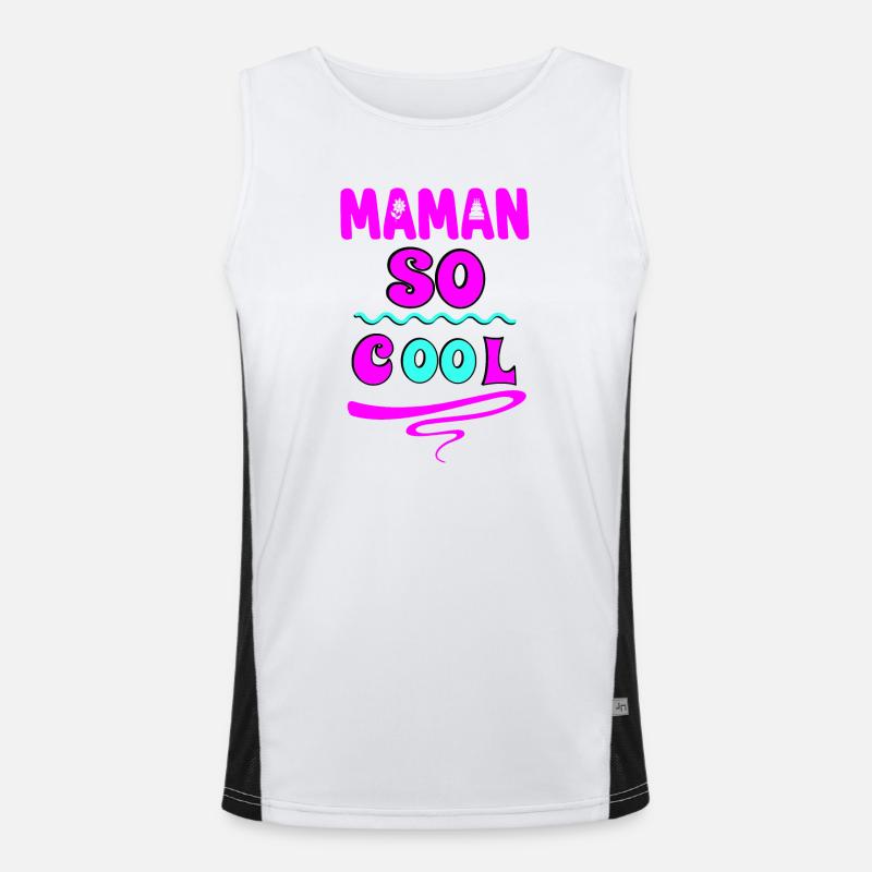 Coole Mama Funktionelles Kontrast-Tank Top für Männer 