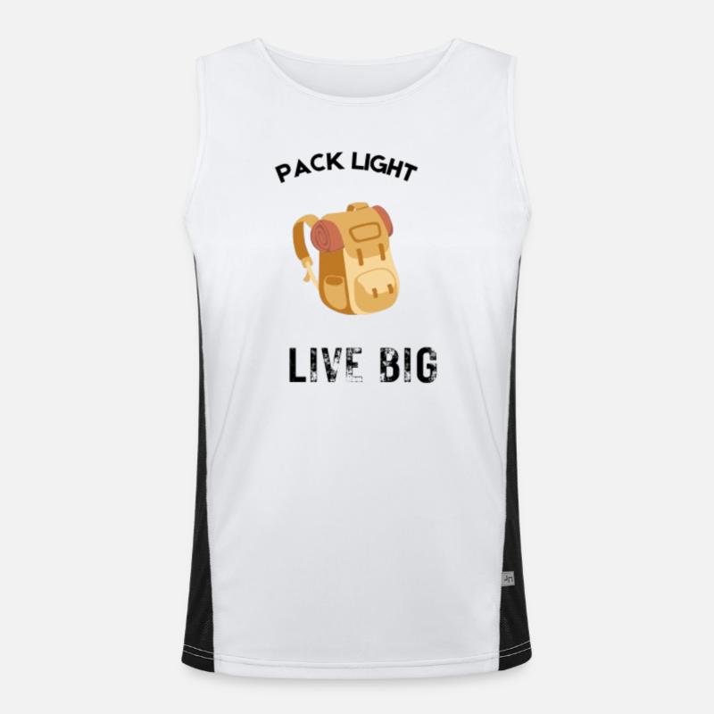 Pack Light, Live Big Men's Functional Contrast Tank Top 