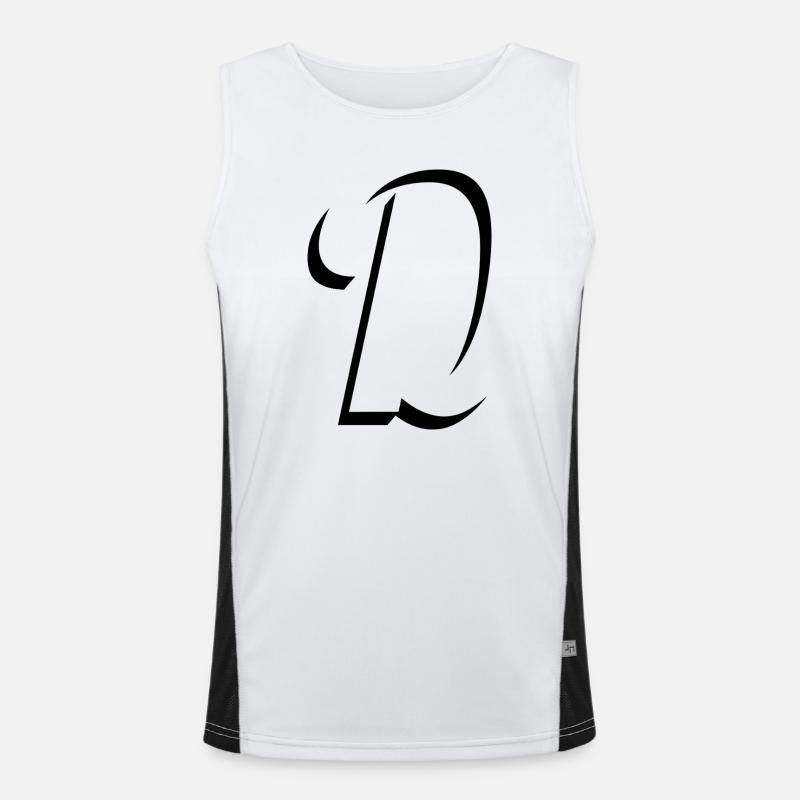 Letter D, Name, der Buchstabe D Funktionelles Kontrast-Tank Top für Männer 