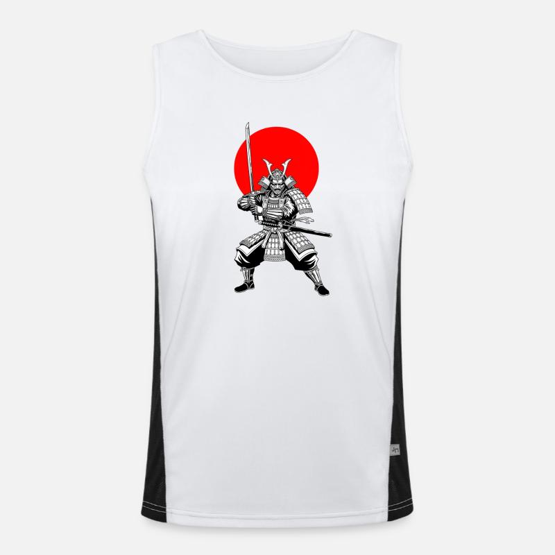 Traditional Samurai Warrior Men's Functional Contrast Tank Top 
