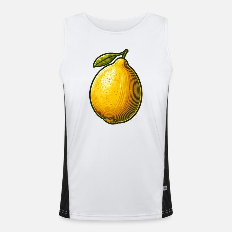 Citron graphique rétro vibrant Débardeur respirant contrasté Homme 