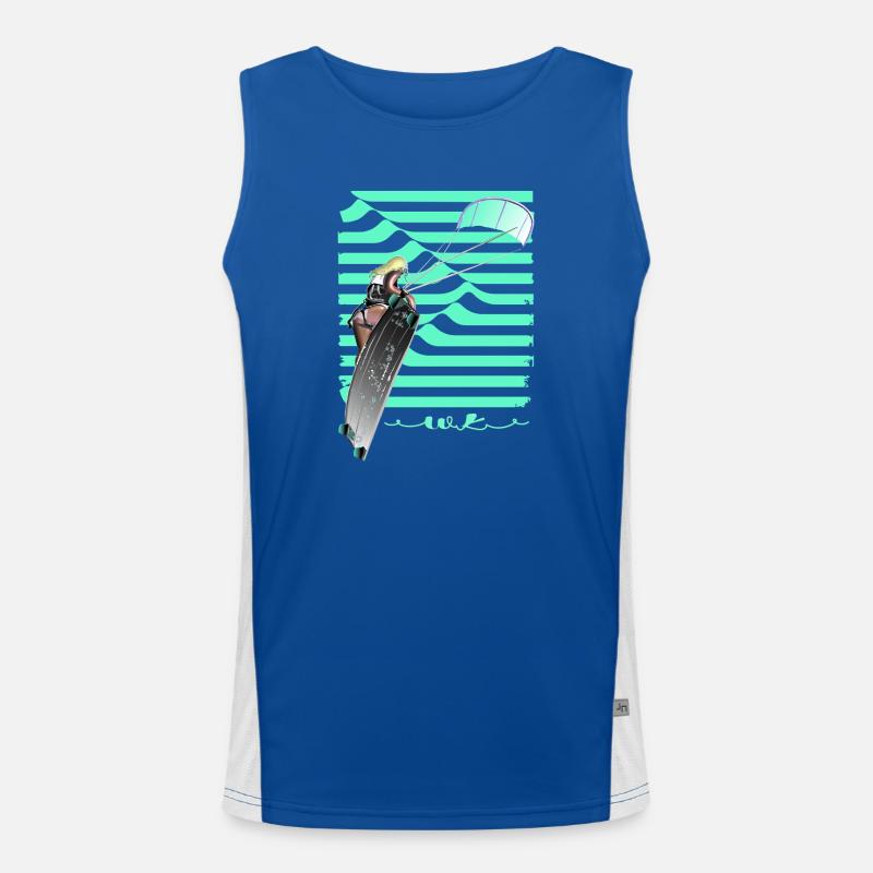 Windsurf Diva Neonsee Funktionelles Kontrast-Tank Top für Männer 