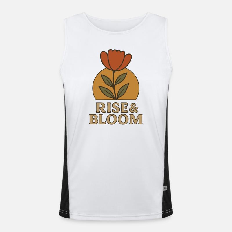 Rise & Bloom Funktionelles Kontrast-Tank Top für Männer 