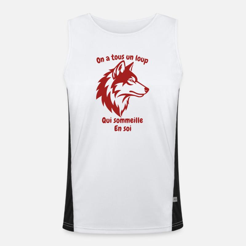 Sleeping Inner Wolf Men's Functional Contrast Tank Top 