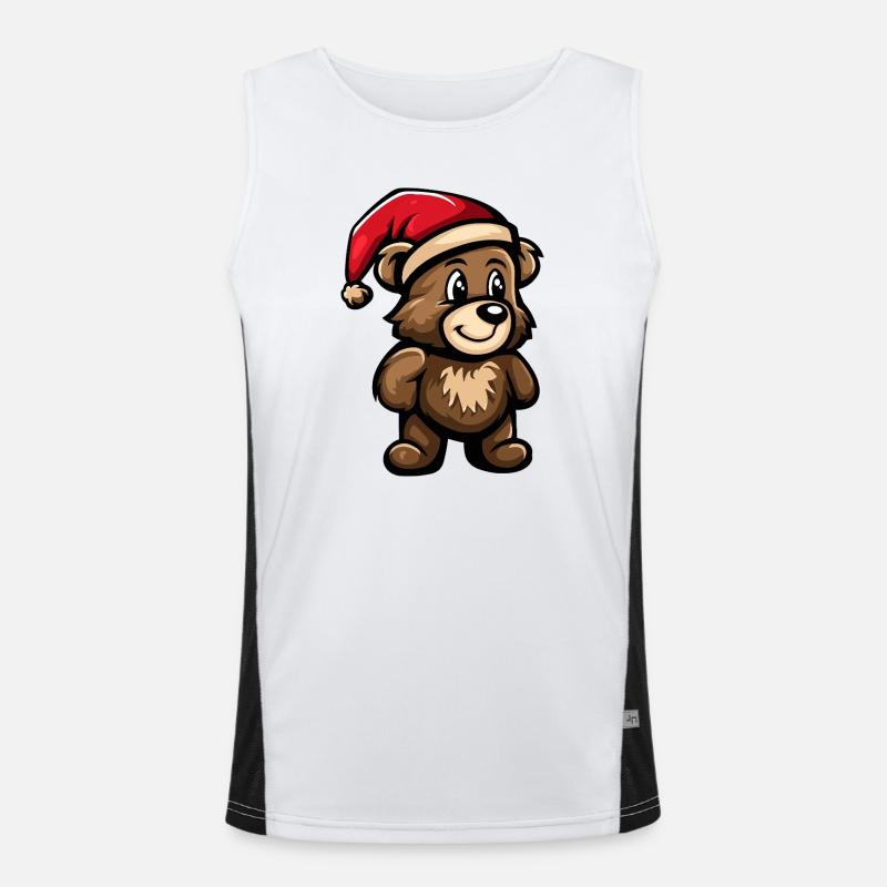 Noël de l’ours Débardeur respirant contrasté Homme 