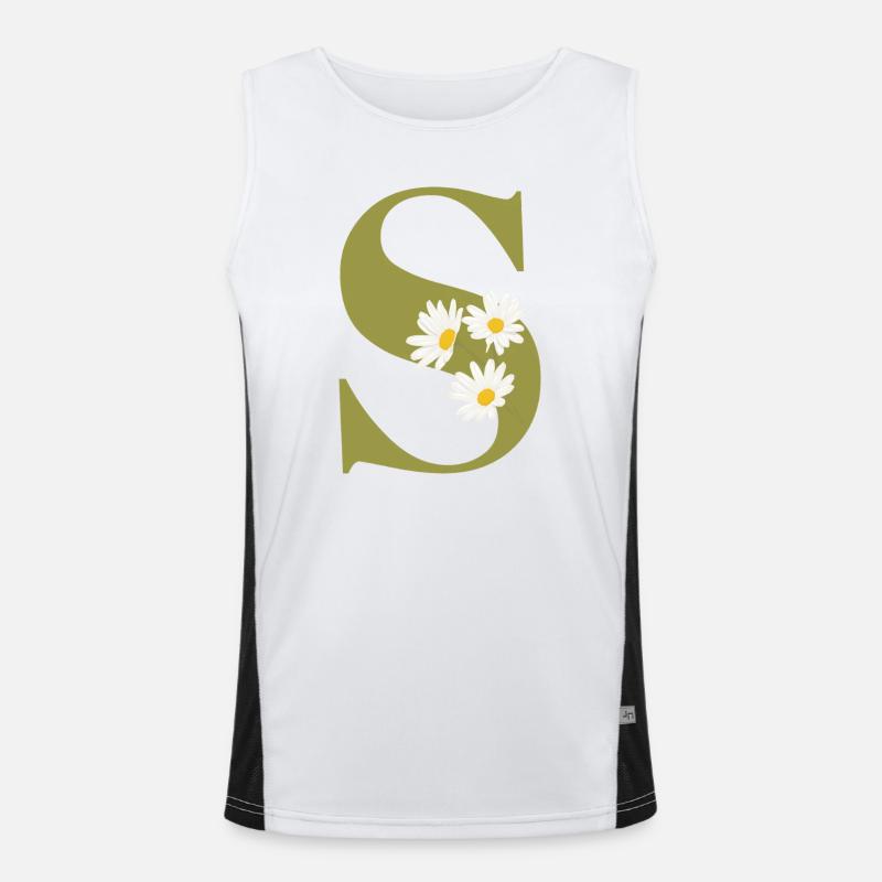 Green Daisies Brief Funktionelles Kontrast-Tank Top für Männer 