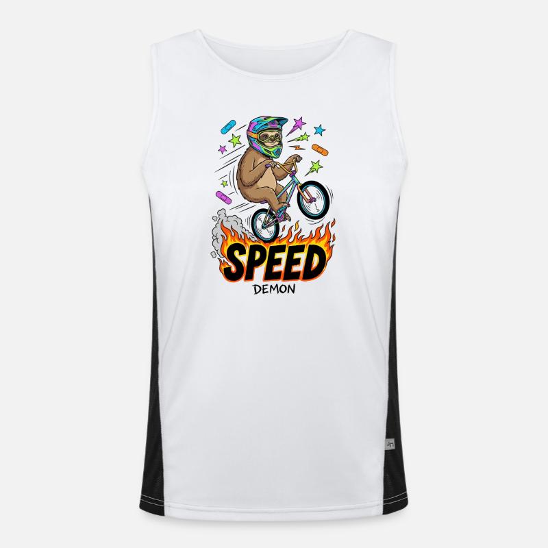 Speed Demon Sloth Men's Functional Contrast Tank Top 
