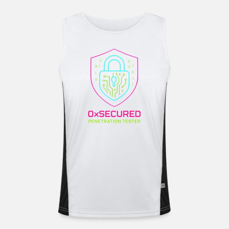 Shield 0xSecure Cyber-Penetrationstester Funktionelles Kontrast-Tank Top für Männer 