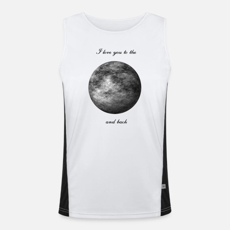 Moon love to the moon and back Men's Functional Contrast Tank Top 