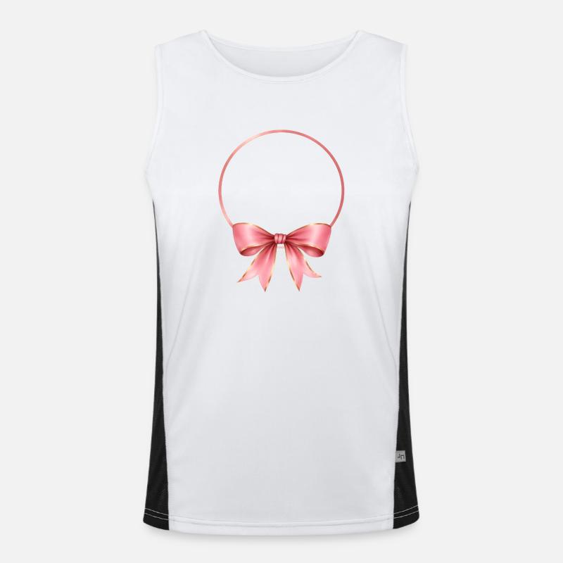 Loop circle can be personalized - Men's Functional Contrast Tank Top  - white/black